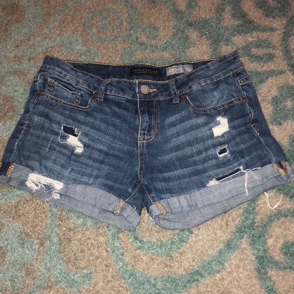 Aeropostale Midi Jean Shorts - Picture 1 of 6